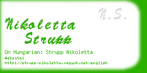 nikoletta strupp business card